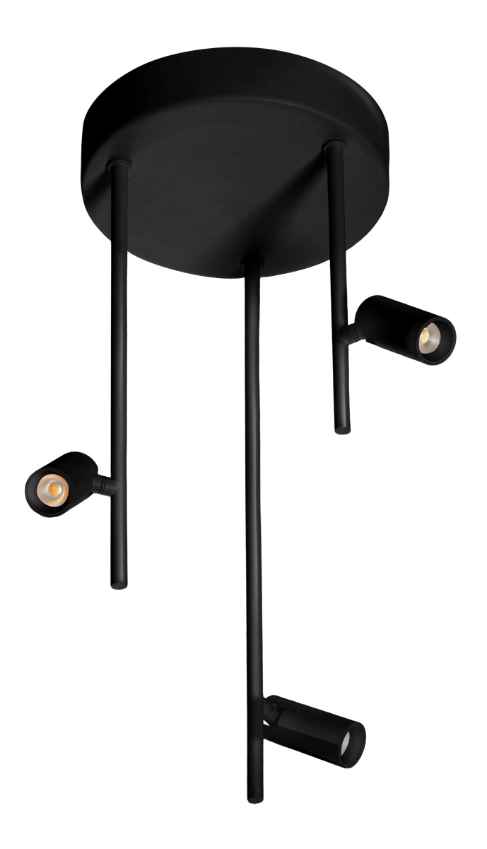 3-light ceiling lamp Minora LED - Black