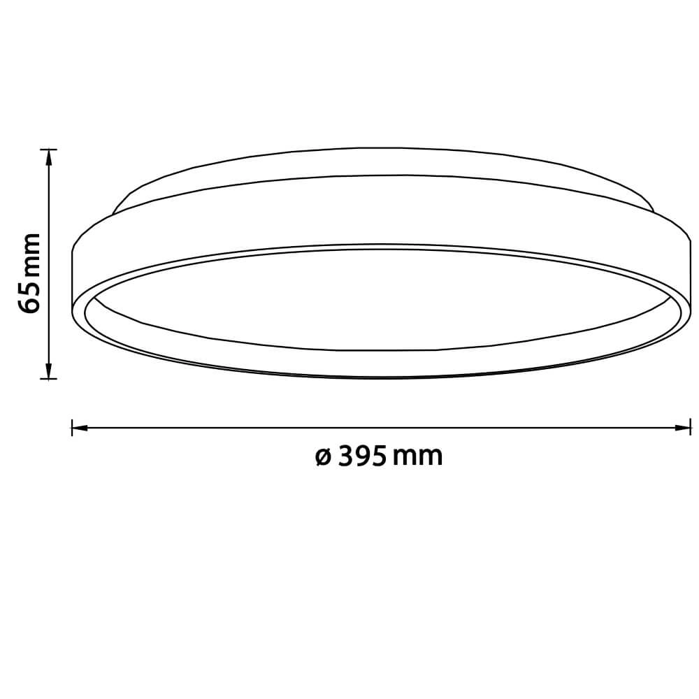Ceiling light Alson Ø 39.5cm white with wood Brilliant 4004353411335