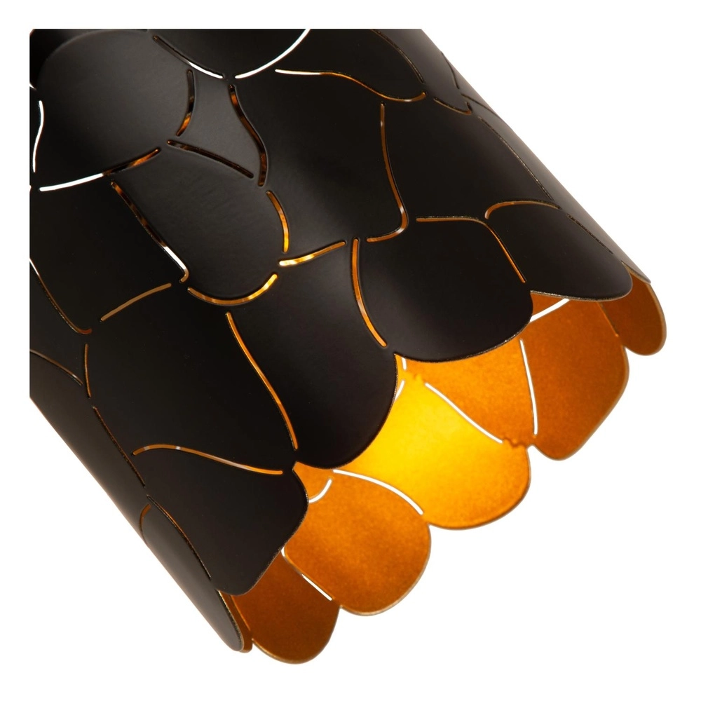 Wall lamp Almelo Black with gold inside Lucide 5411212211866