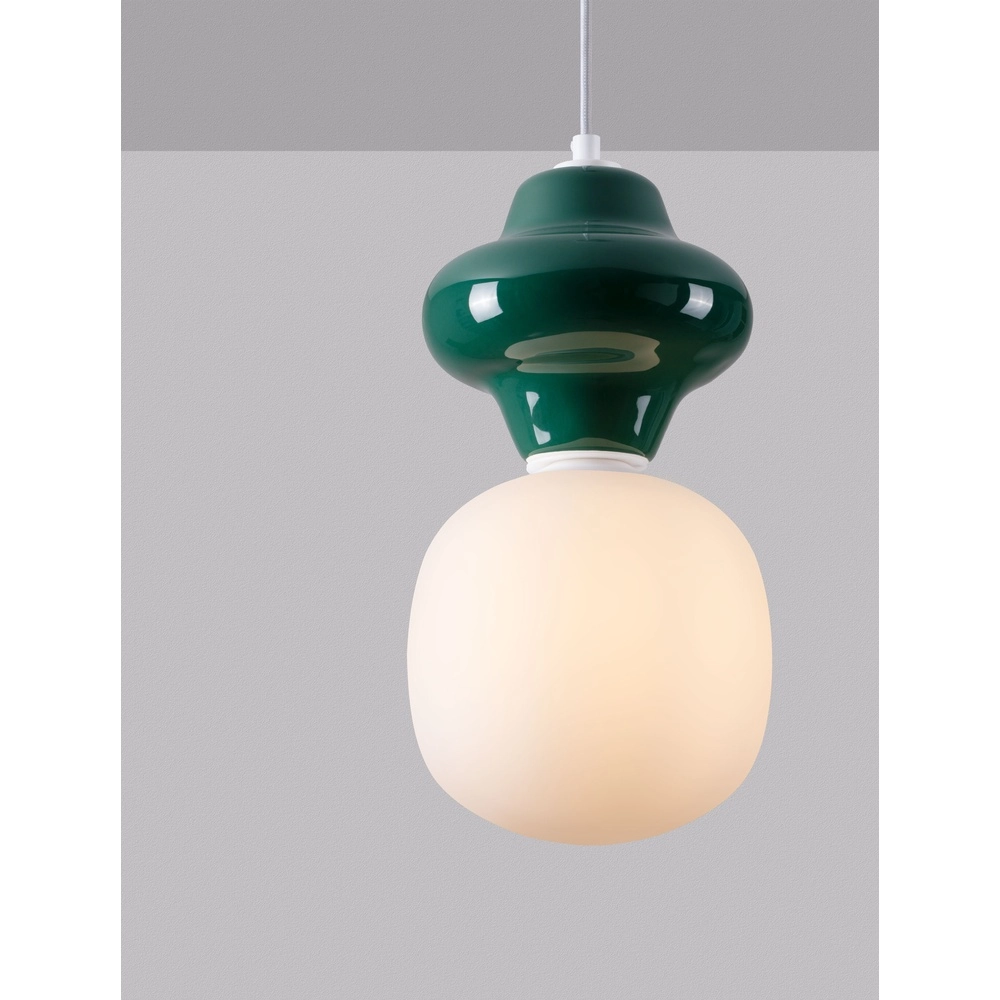 Pendant lamp Clio S green ceramic