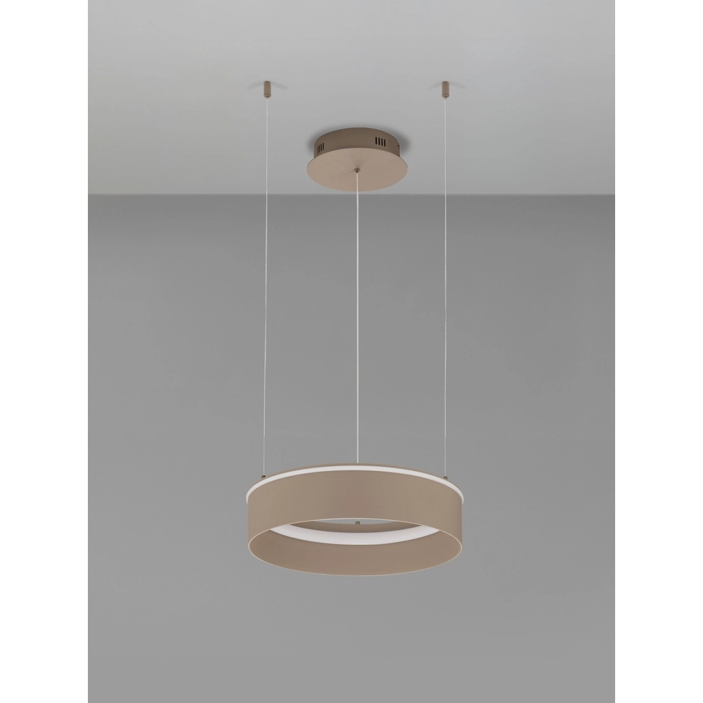 Modern pendant lamp Olivia sand brown Ø 40cm Lyora 5212017494177