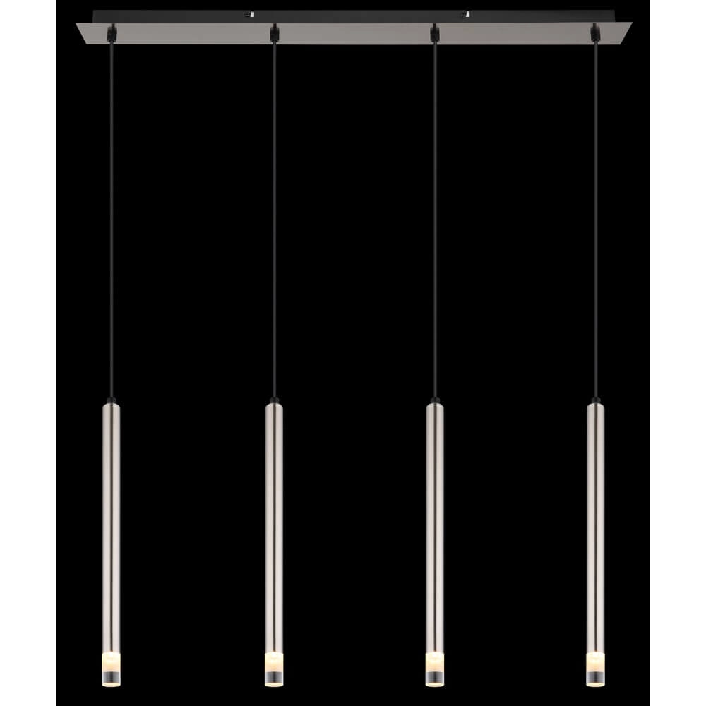 Design pendant lamp Ryan 4-light nickel Globo 9007371487042