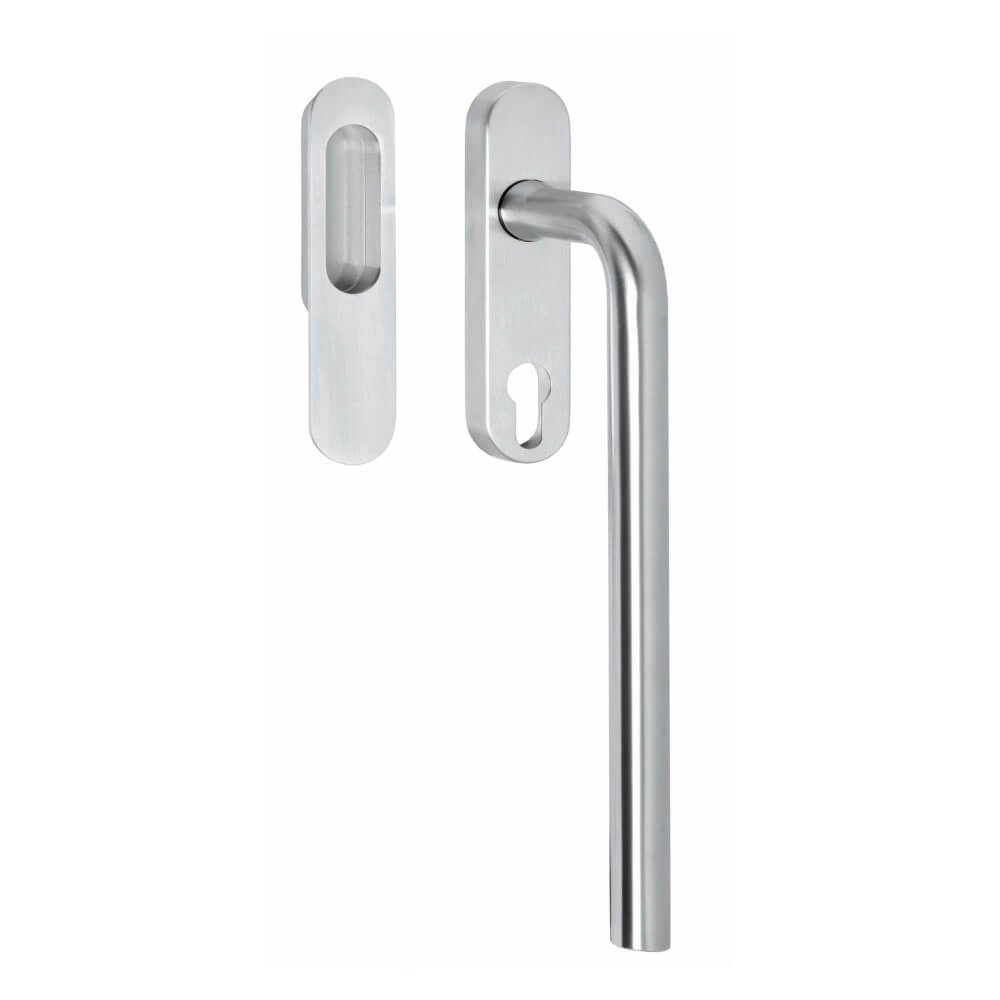 Sliding door fittings Slydo Stainless steel with profile cylinder