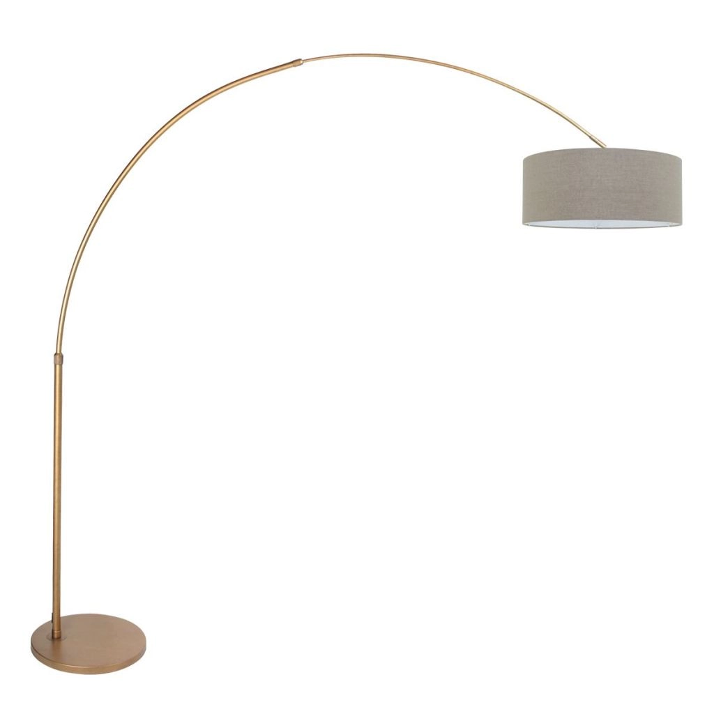 Golden arc lamp Sparkled Light with grey hood