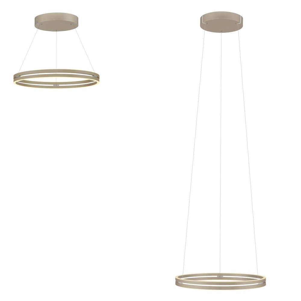 Office pendant lamp Pure E-Loop bronce - Ø 70cm Paul Neuhaus 4012248398364