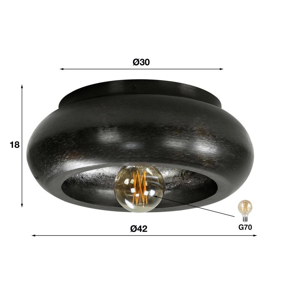 Industrial ceiling lamp Sky Ø 42cm - E27 Lyora 8716803511262
