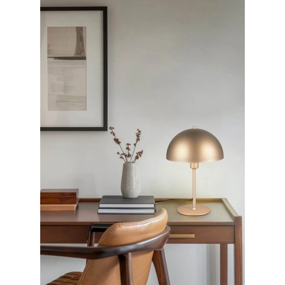 Design table lamp Nola coffee brown Ø 20cm Trio 4017807633924