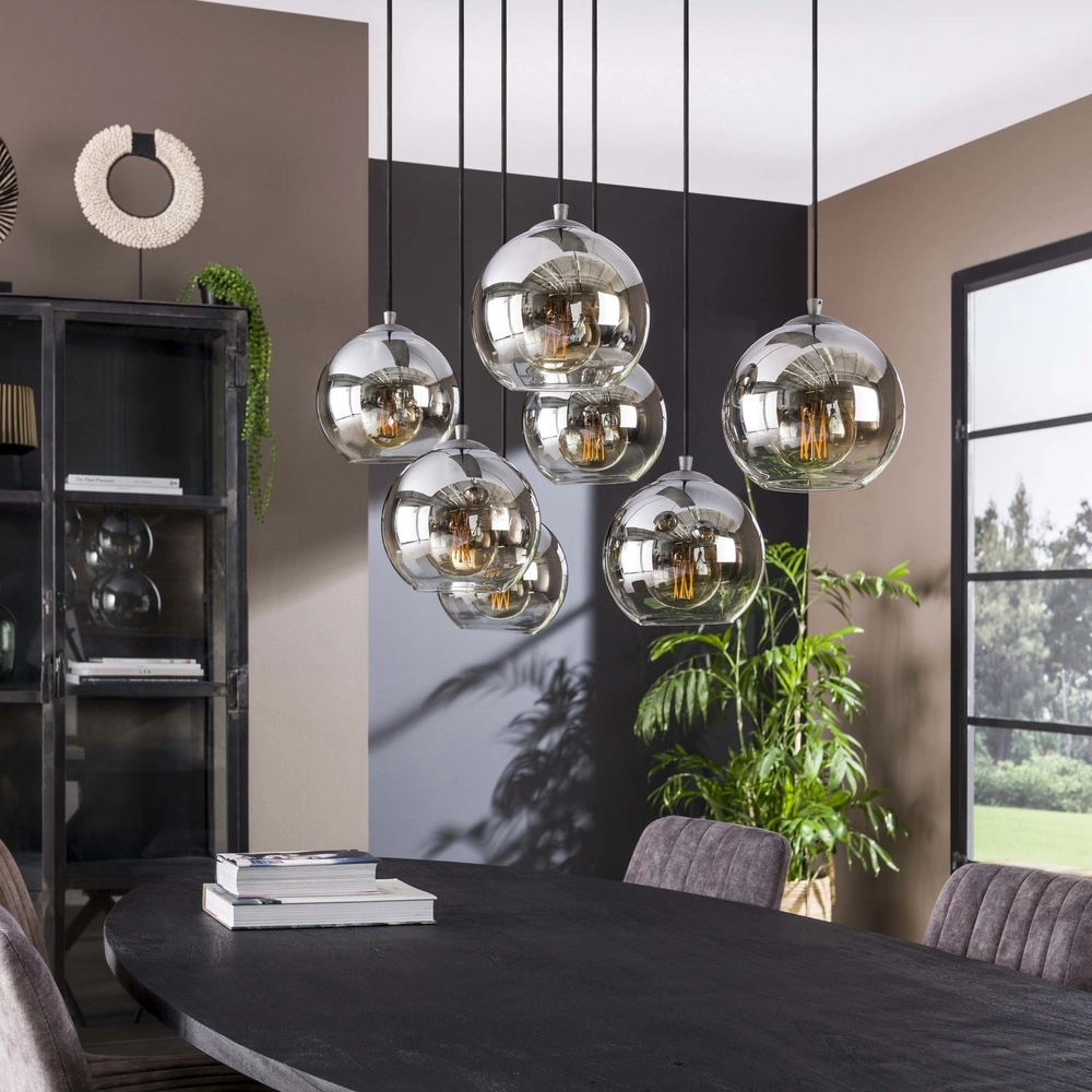 7L pendant light Bubble with silver fading glass Lyora 8716803511231