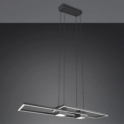 Led pendant light office Albany black Trio 4017807610345