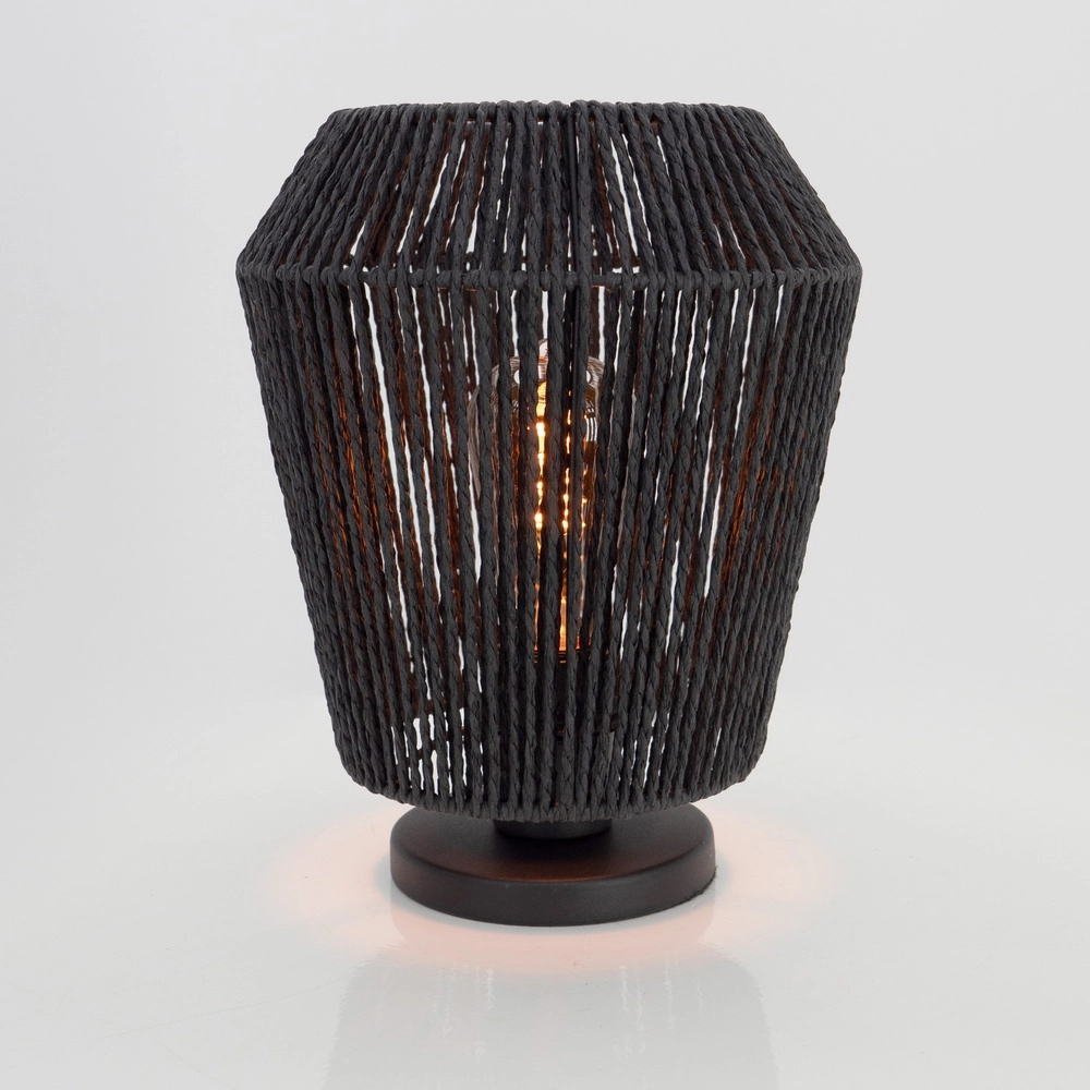 Rope Table Lamp Persley Ø 22cm - black