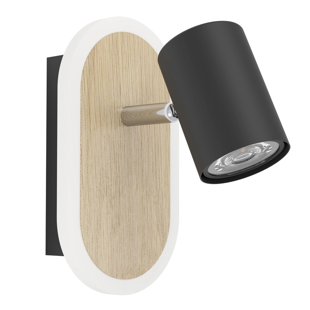 Led wall spot Rimbocchi with wood look