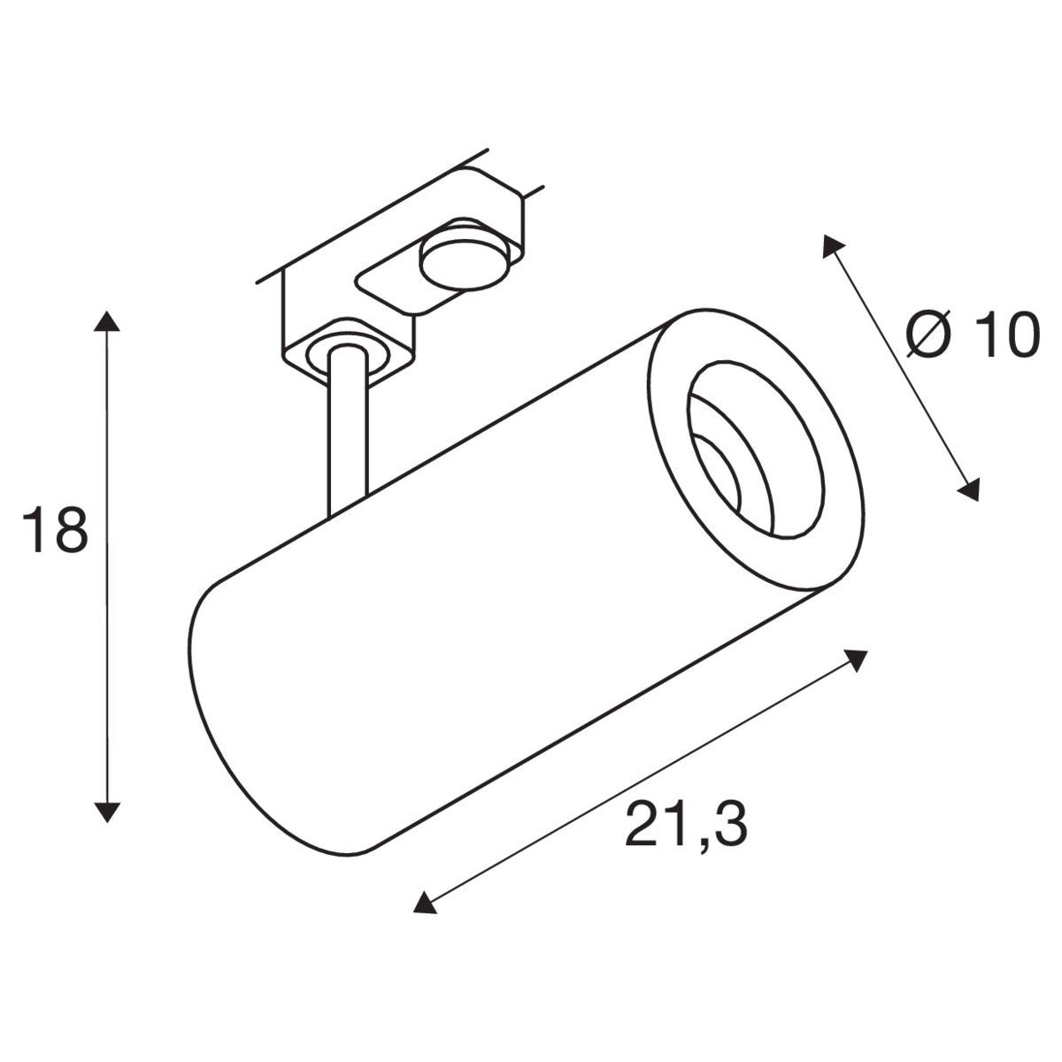Rail spot Numinos Phase L 3-phase white SLV 4024163244213