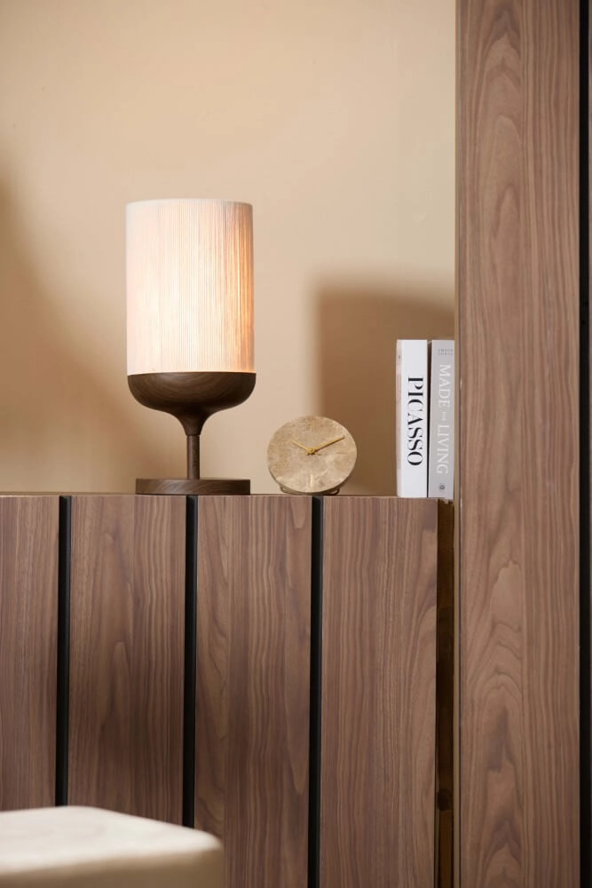 Table lamp Dania dark wood print Light & Living 8717807759599