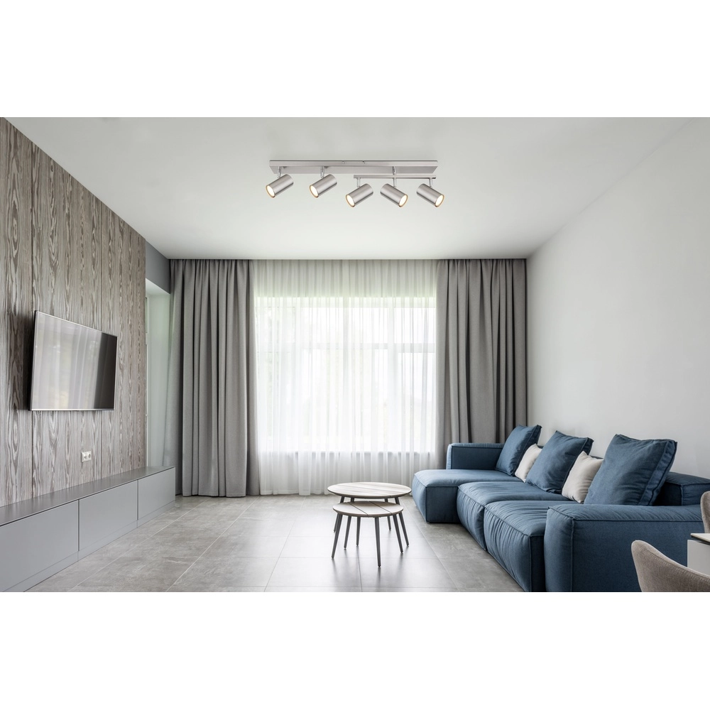 Ceiling lamp 5-lights Robby nickel Globo 9007371436576