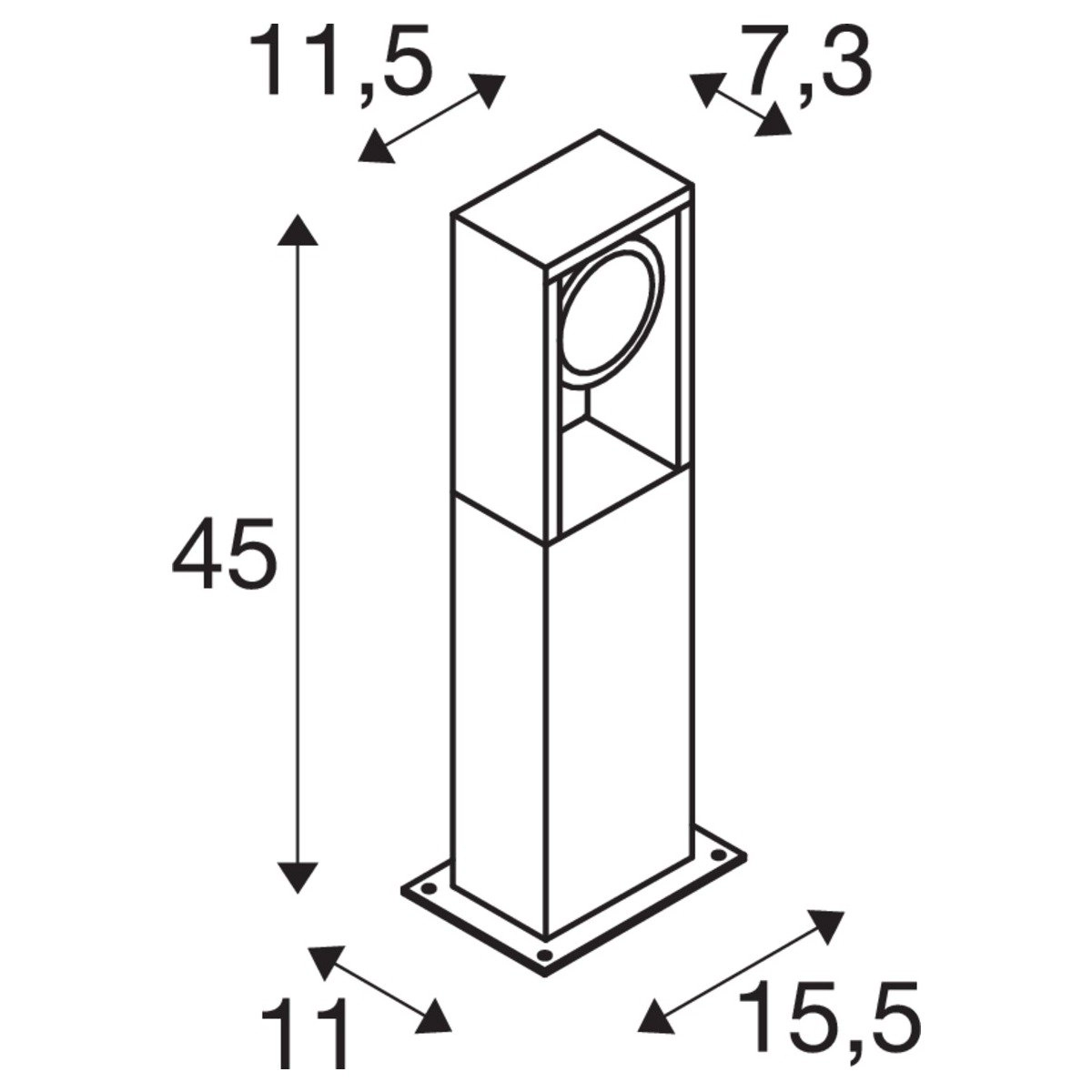 Path lighting Eskina 45cm orientable anthracite SLV 4024163248990