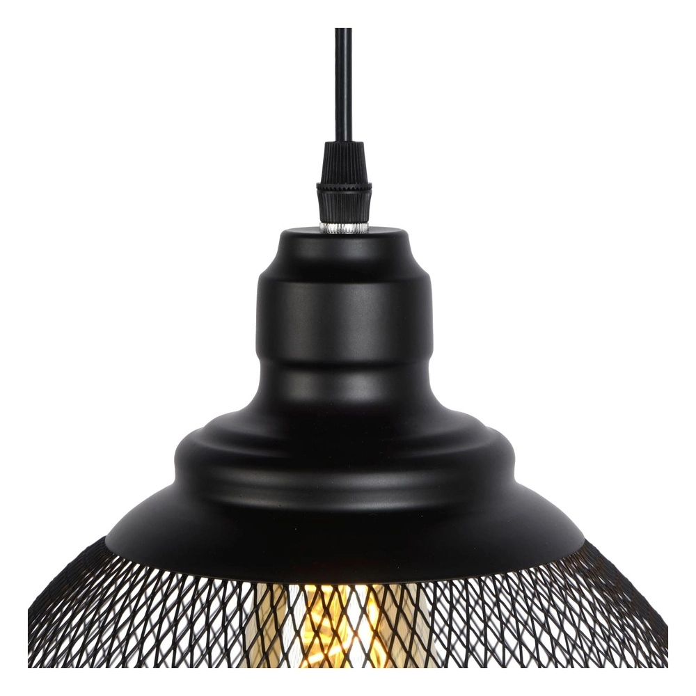 Mesh pendant lamp Mesh Ø 22cm black Lucide 5411212430380