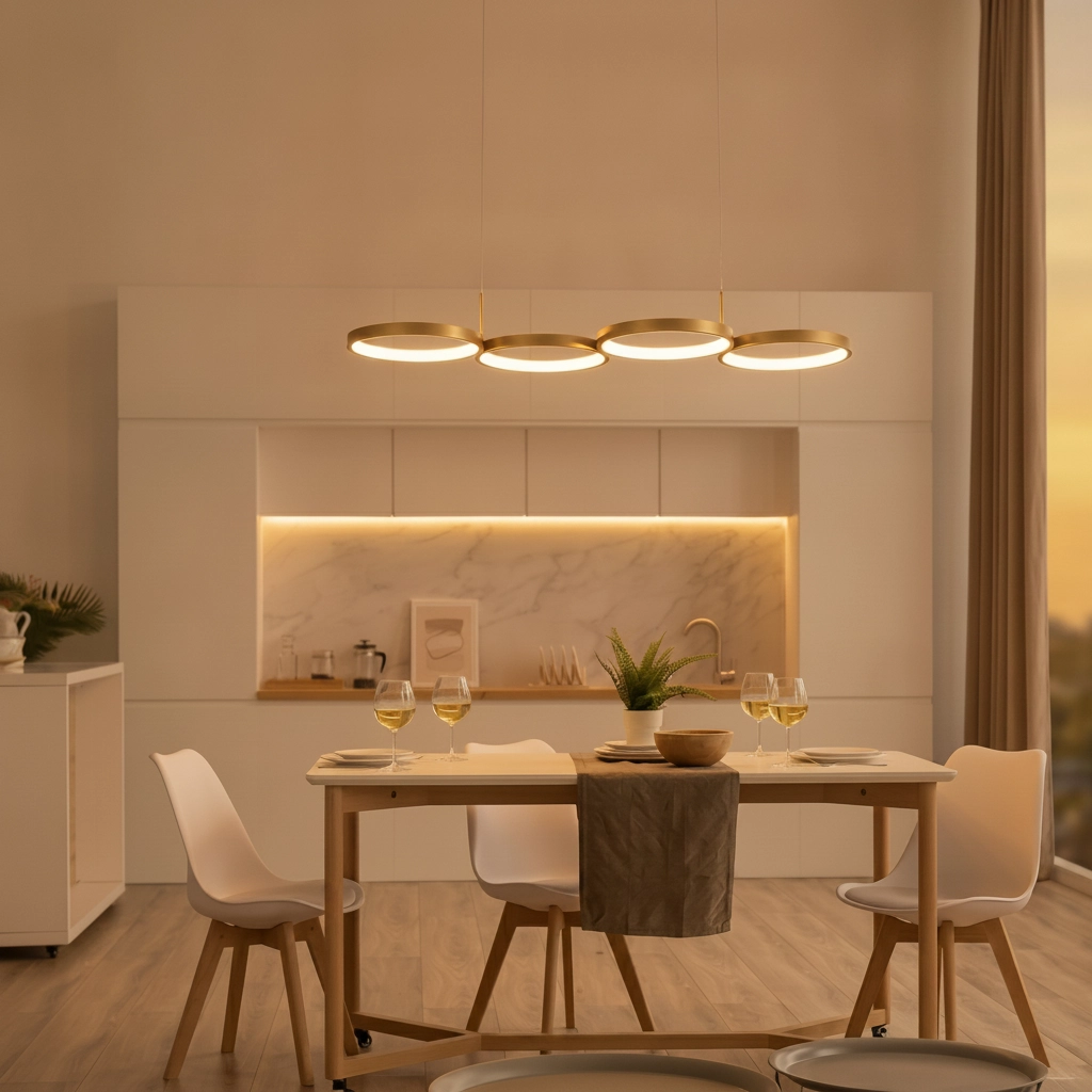 Modern pendant lamp Magnus gold 84cm