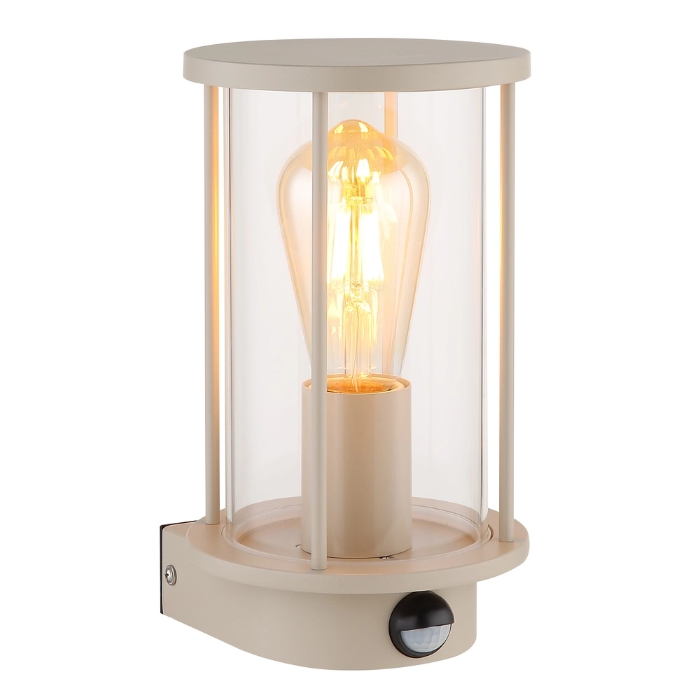 Outdoor wall lamp Gracey with sensor sand brown Globo 9007371593576