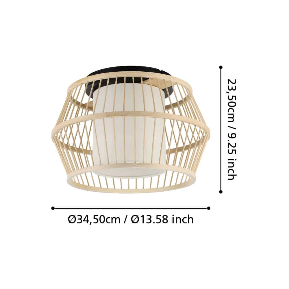 Ceiling light Monterroso Ø 35cm - rattan Stars of Light 9008606243372