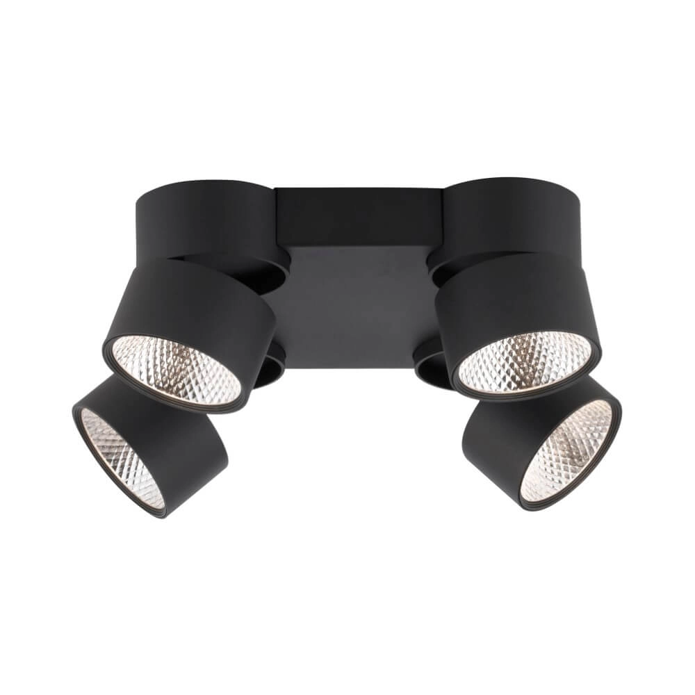 Ceiling lamp Pure Nola 4-light black Paul Neuhaus 4012248372012