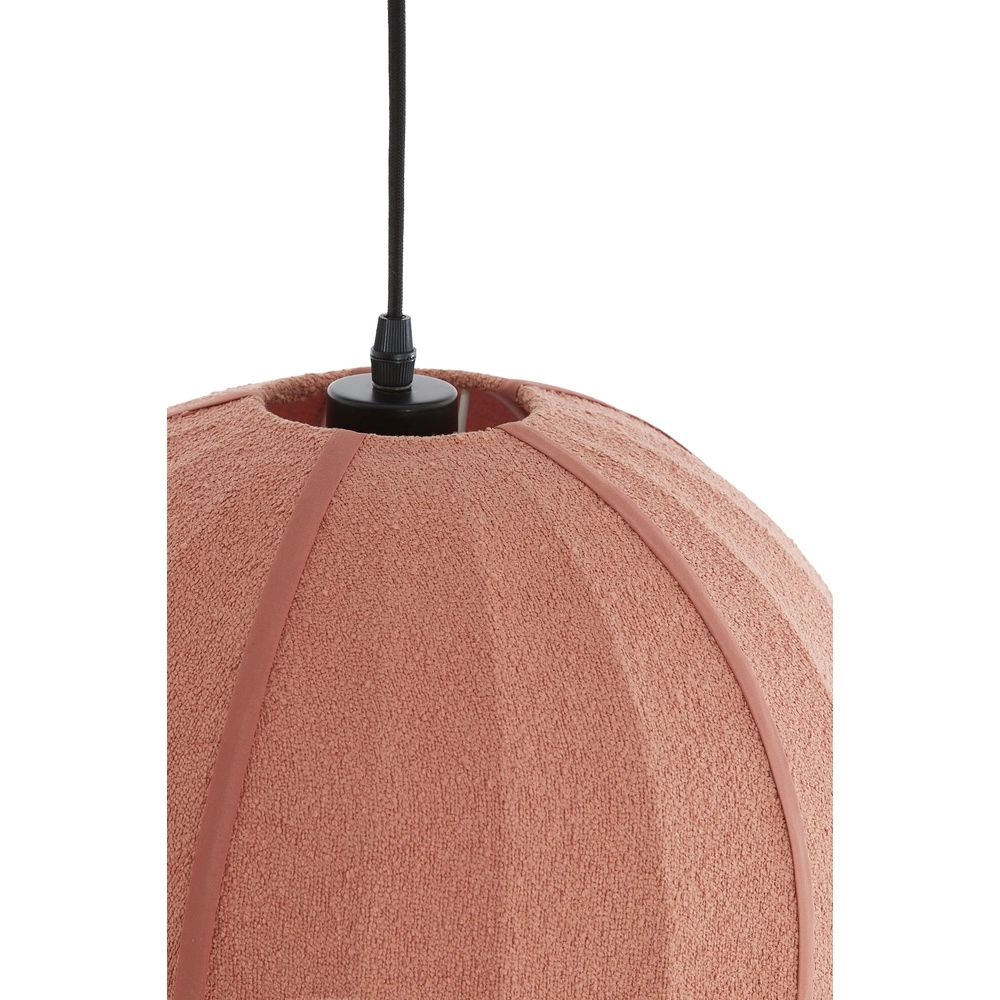 Bouclé pendant lamp Zagori Ø 44cm - coral Light & Living 8717807793098
