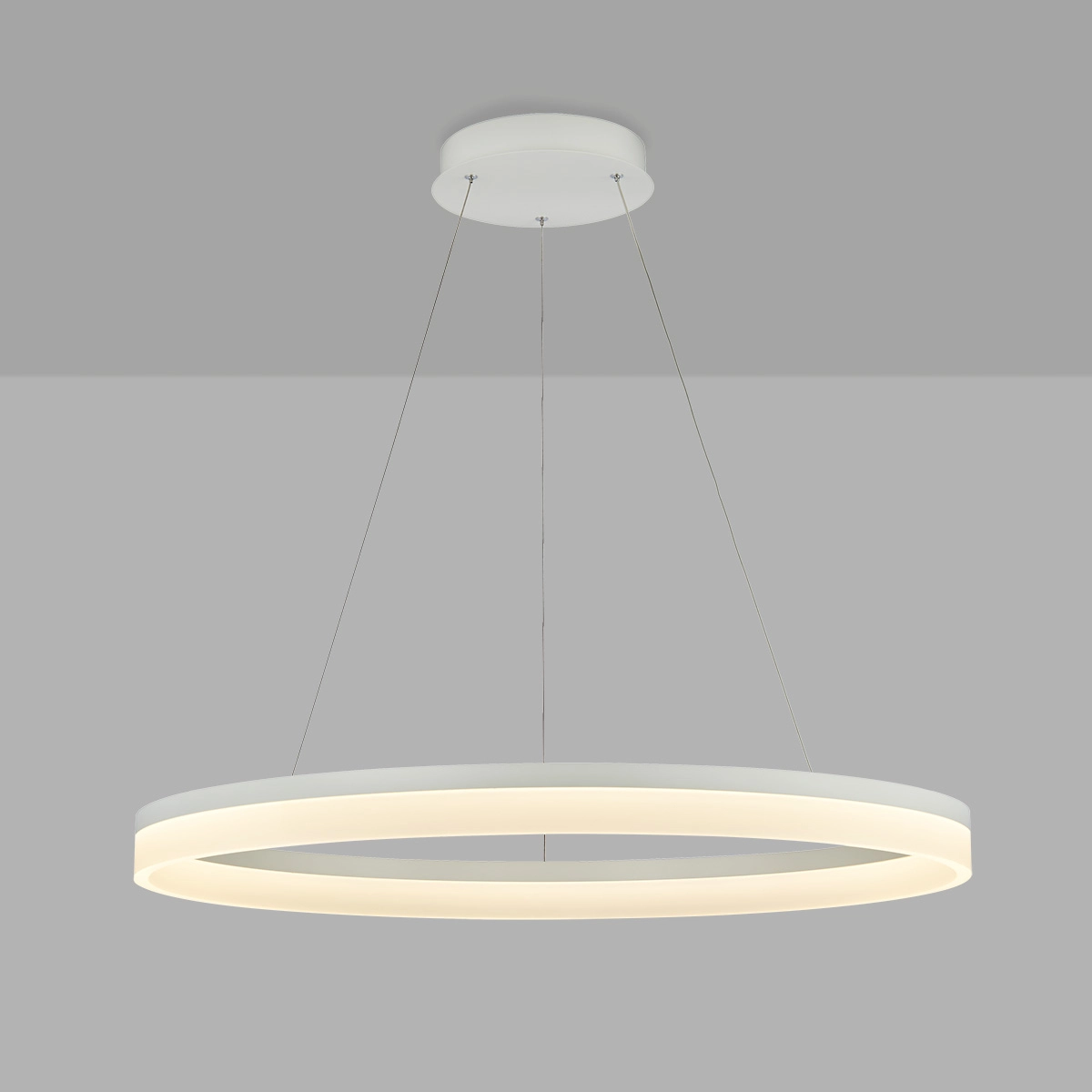 Sleek pendant lamp Ara Ø 100cm white