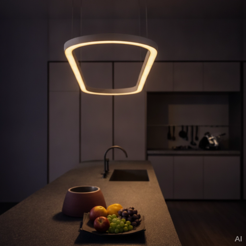 Oval pendant lamp Cuppe white