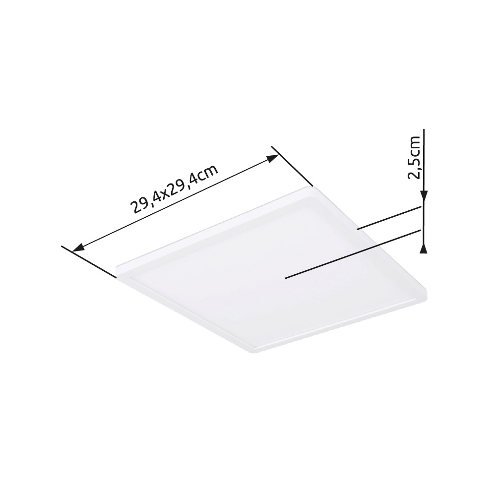 Ceiling light Sapana square 29.4cm white Globo 9007371402403