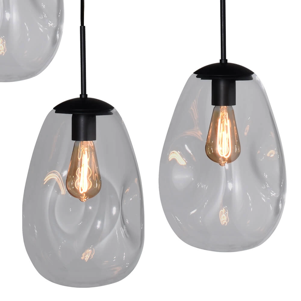 Hanging lamp Lava 8x clear glass Ø 22.5cm Masterlight 8718121286297