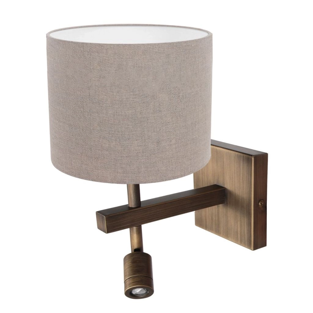 Wall lamp Stang with grey hood Steinhauer 8712746189667