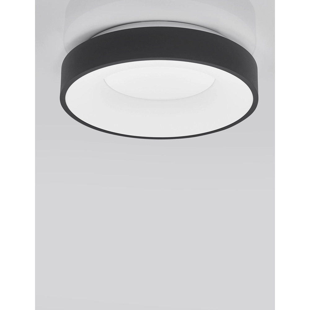 Ceiling lamp Rando Thin black Ø 38cm Lyora 5212017420039