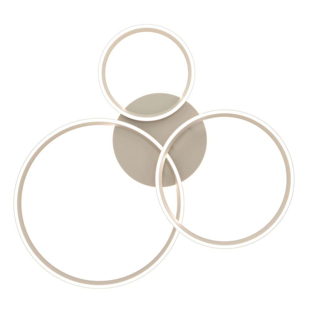 Modern ceiling lamp Girifalco sand brown 96 x 84cm