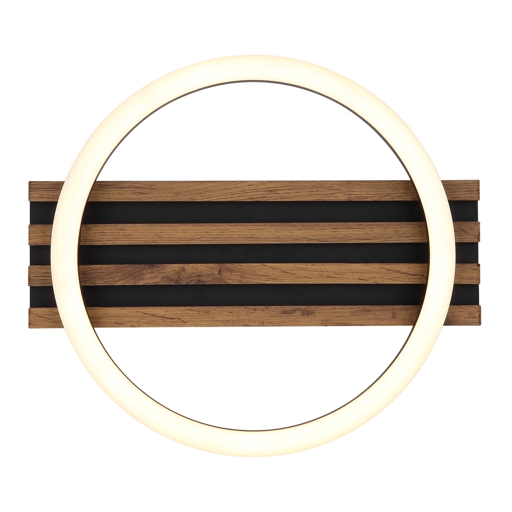 Ceiling lamp Tisha Single black with wood Globo 9007371522576