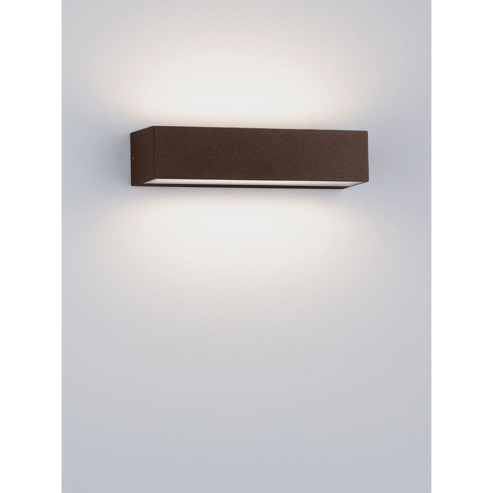 Sleek wall lamp Lane rust brown 22cm - 21W Lyora 5212017496812