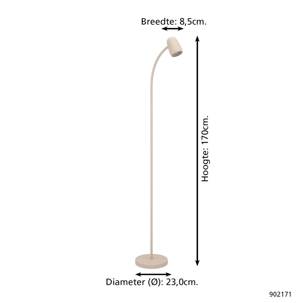 Floor lamp Carlo sand brown Eglo 9008606360802