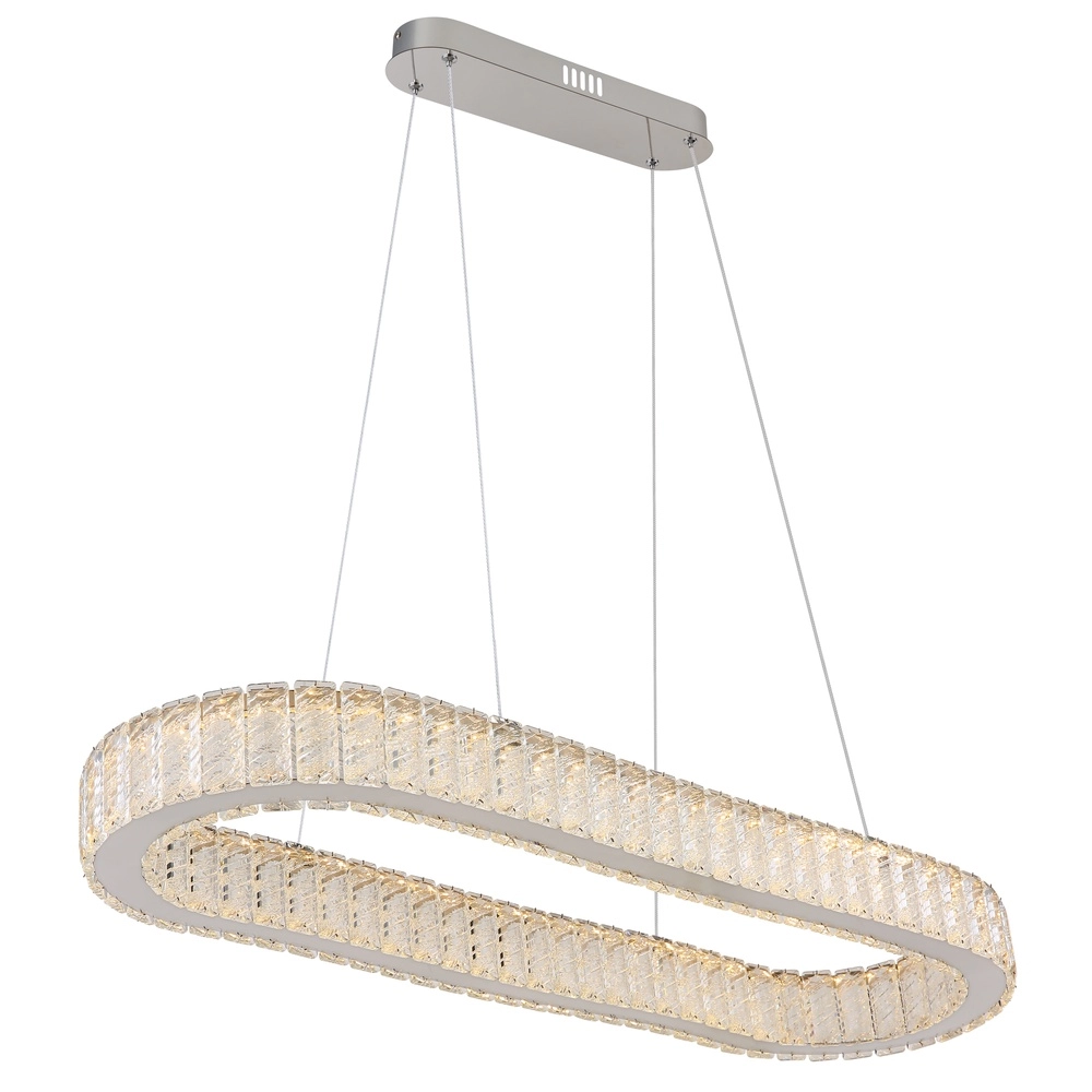 Oval pendant lamp Mucky chrome Globo 9007371445998