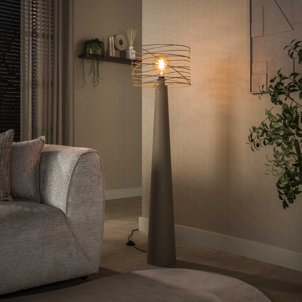 Sand Floor Lamp Curl with wire cap