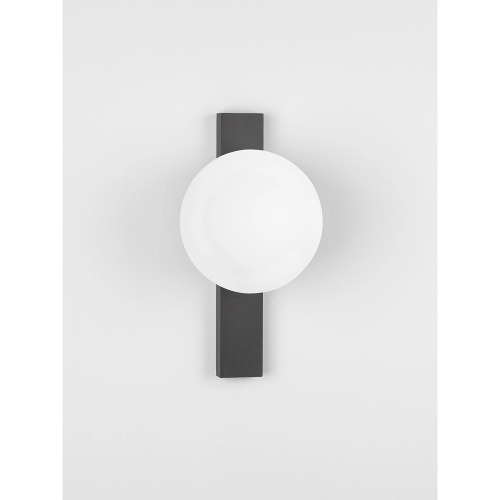 Unique wall lamp Remi black with white sphere Lyora 5212017494467