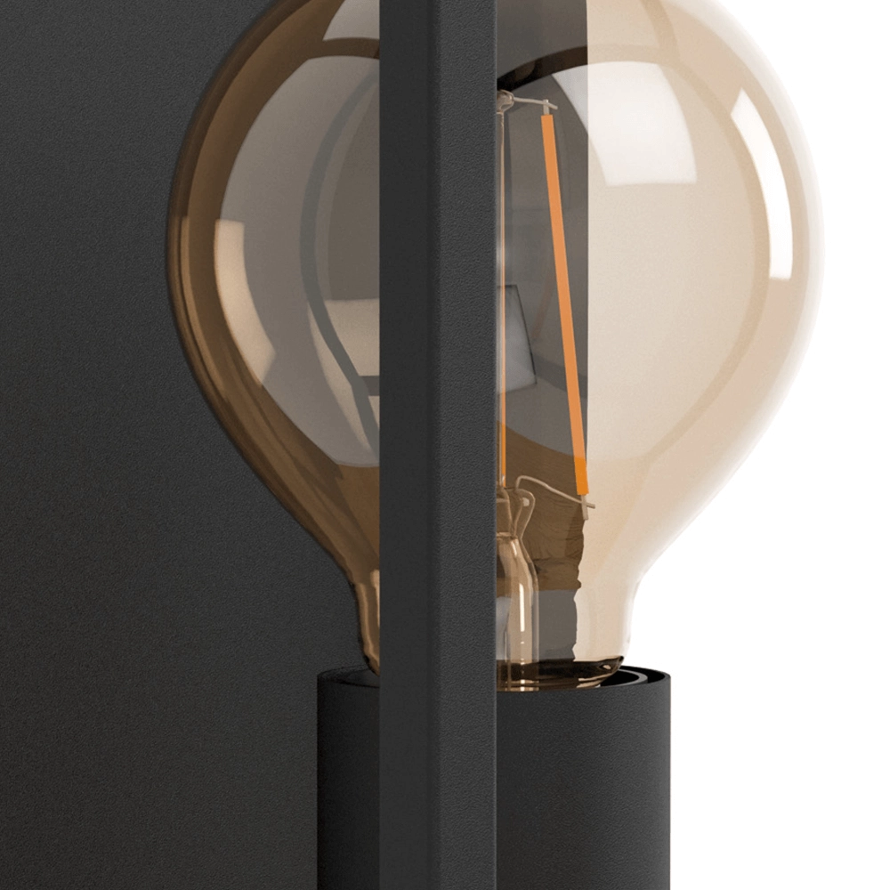 Wall lamp Libertad black with wood Eglo 9002759997960