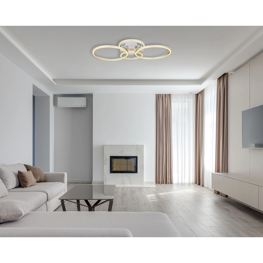 Modern ceiling lamp Kendy 4 rings nickel Globo 9007371410743