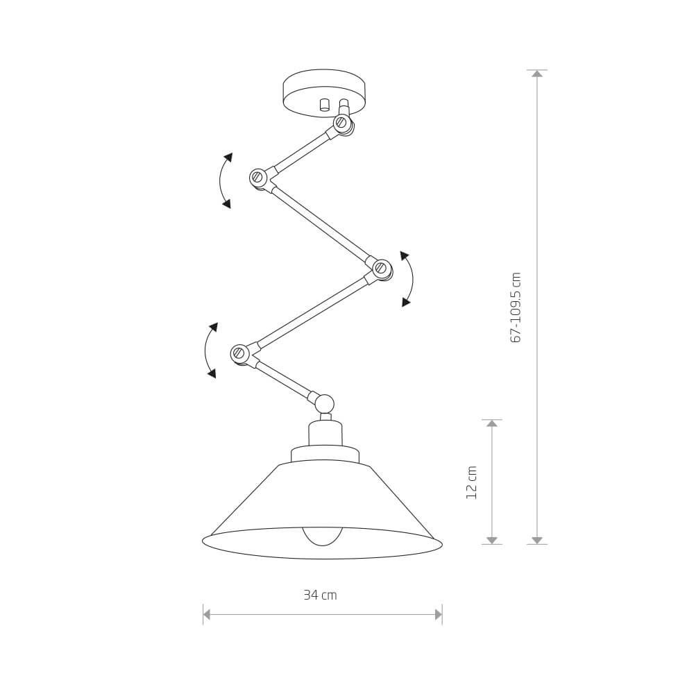Adjustable wall lamp Pantograph Lyora 5903139912693