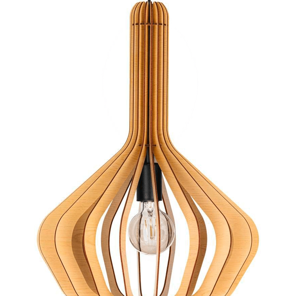 Wooden hanging lamp Velasco Ø 38cm Eglo 9008606224050
