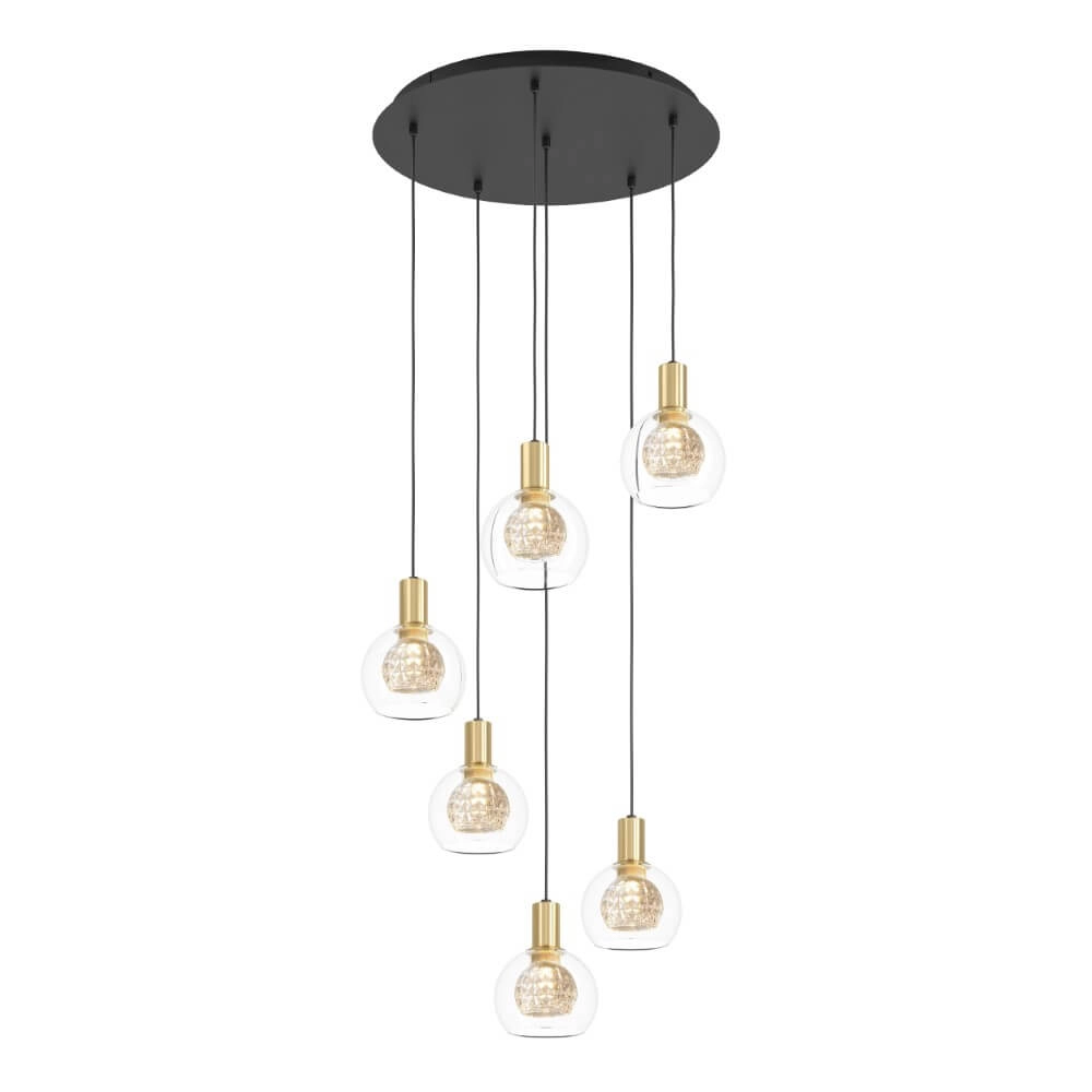 Design hanging lamp Terque black gold