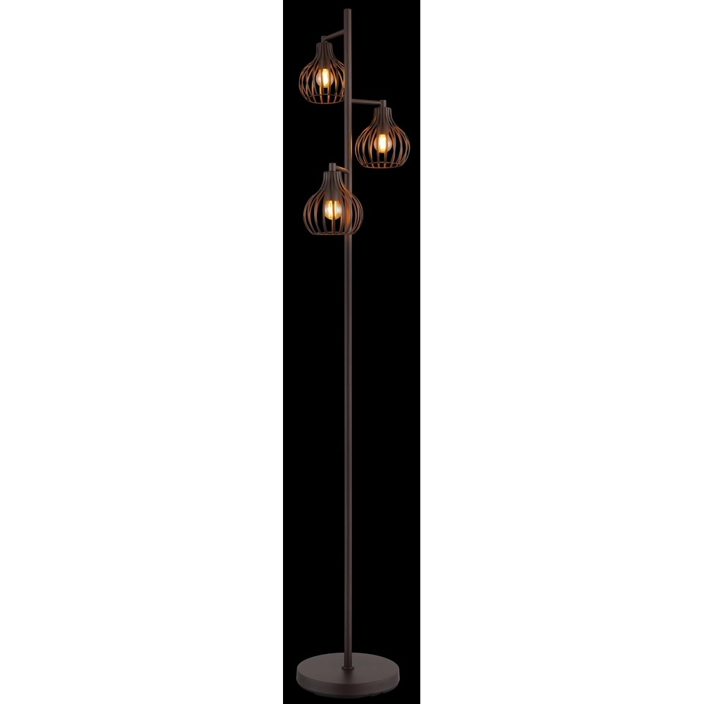 3-light floor lamp Mateo rust brown Globo 9007371569236