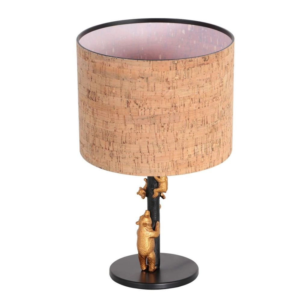 Black table lamp Animaux with cork cap Ø20cm