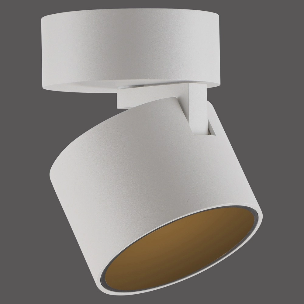 Sleek surface-mounted spot Pure Cup snow white