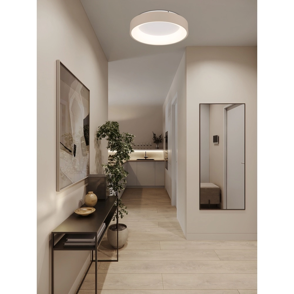 Modern ceiling lamp Gallegos sand brown Ø 38cm Globo 9007371578955