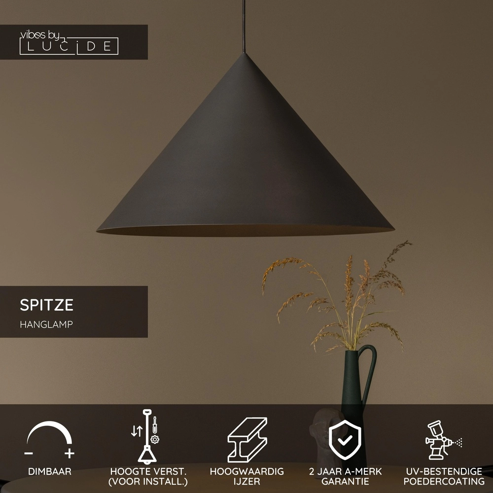 Pendant lamp design Spitze grey Lucide Vibes 5411212212191