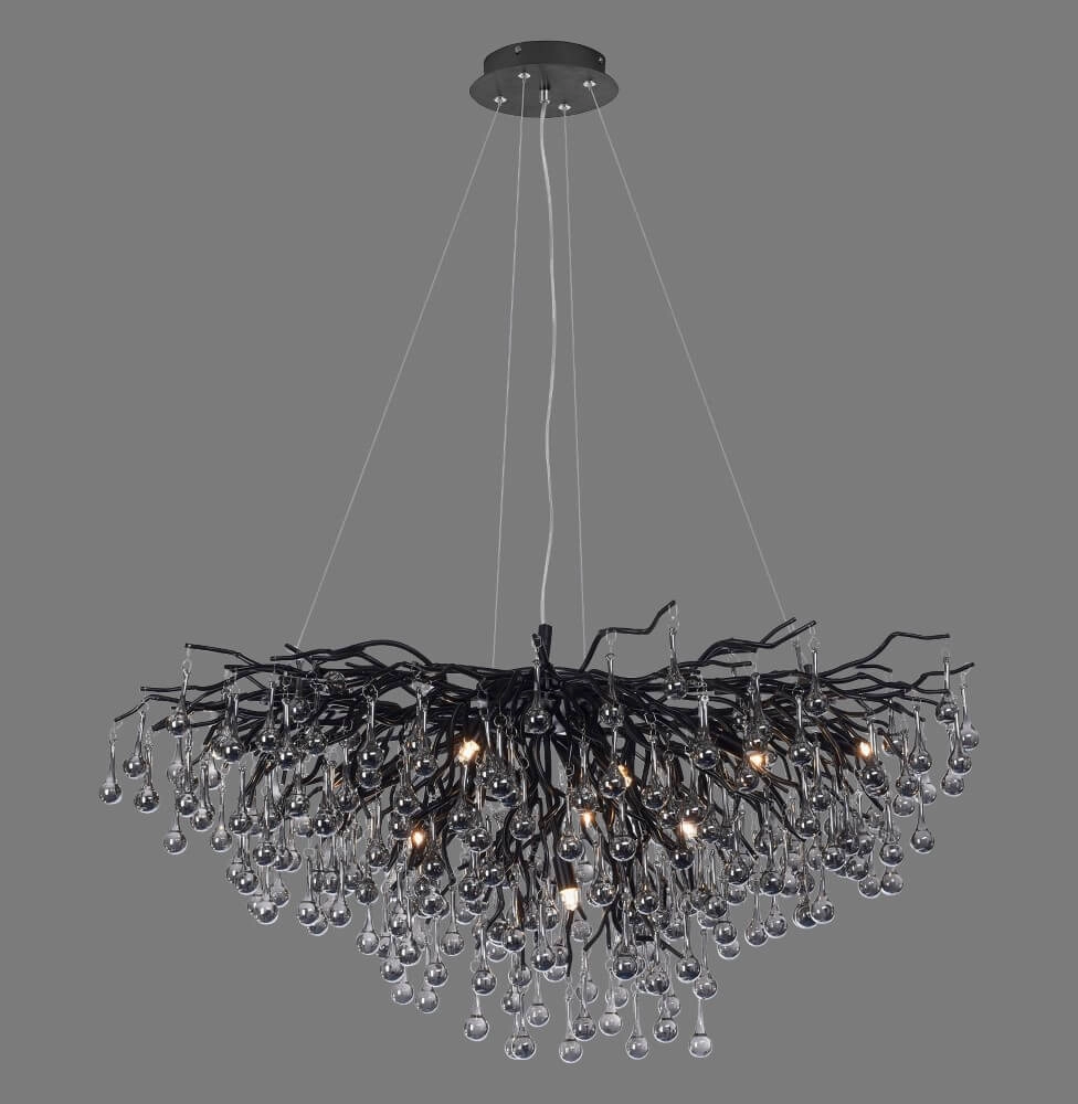 Unique chandelier Icicle black Paul Neuhaus 4012248377567