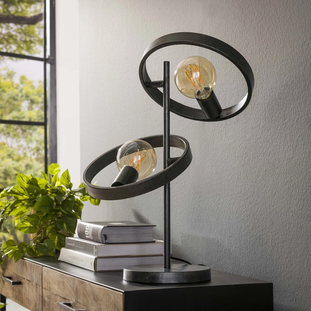 Rings table lamp Hover 53cm high - charcoal Lyora 8716803513297